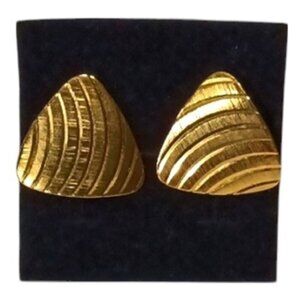 Gold Geometric Drop Earrings‎